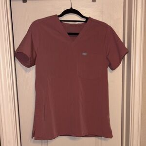 Figs Mauve Scrub Top